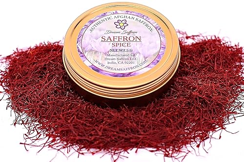 Dream Saffron, Especias de azafrán rojo de primera calidad para cocinar, 0.71oz de hilos de azafrán afgano 100% naturales, azafrán súper nagin de