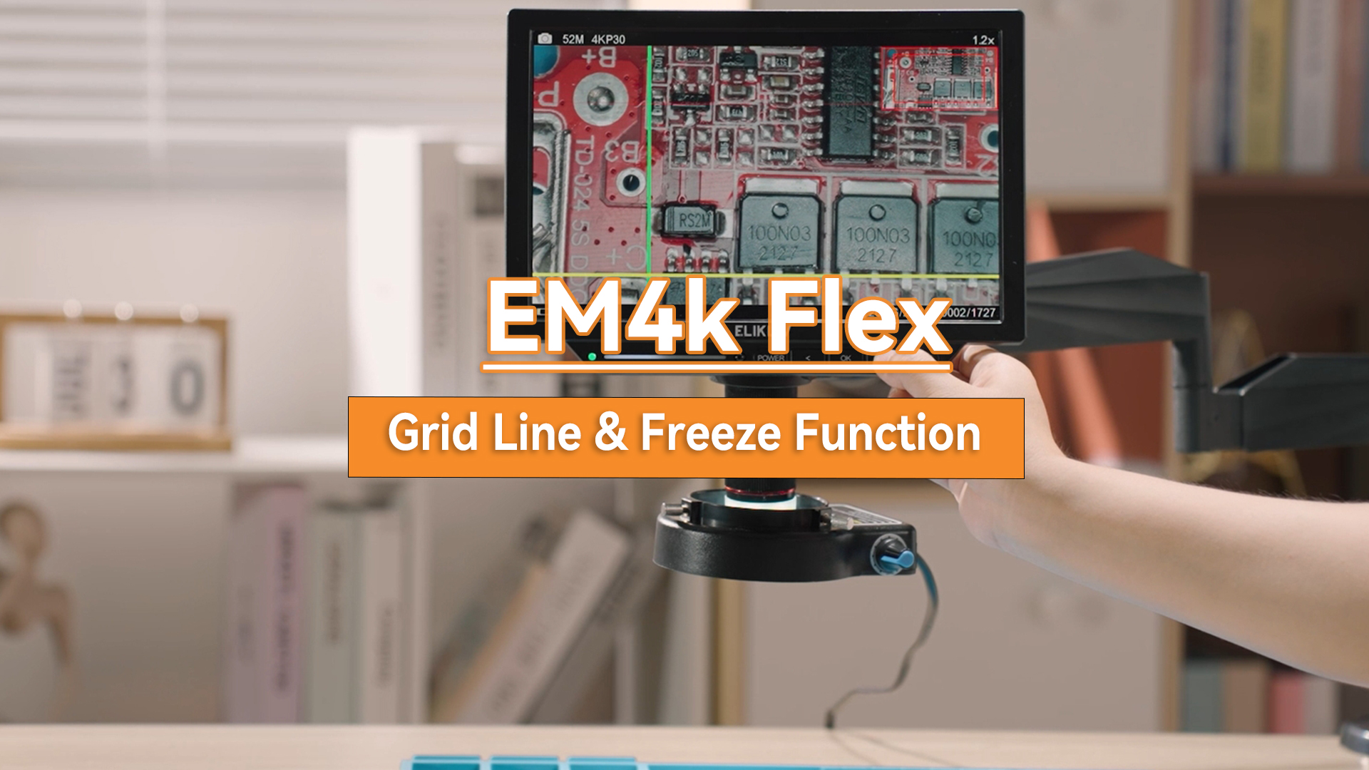 HDMI USB Ausgang Elikliv 3D 3K Digital-Mikroskop Mit Magnet-Doppellinse – EM3K-3D Lötmikroskop Mit Flexarm, 7-Zoll-Bildschirm, Münzmikroskop & Ringlicht Für Elektronik-Reparatur