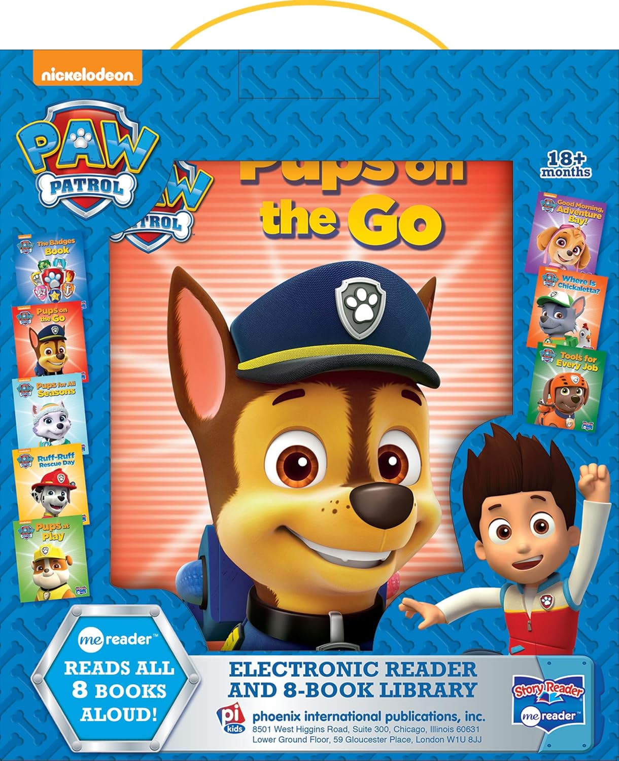Nickelodeon Paw Patrol Chase, Skye, Marshall, and More! - Me Reader Electronic Reader and 8 Sound Book Library - PI Kids