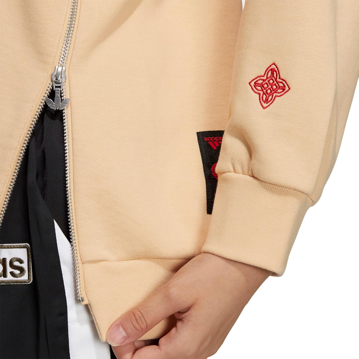 adidas Womens CNY Hooded Sweatshirt, Cotton Hoodie - Image 5