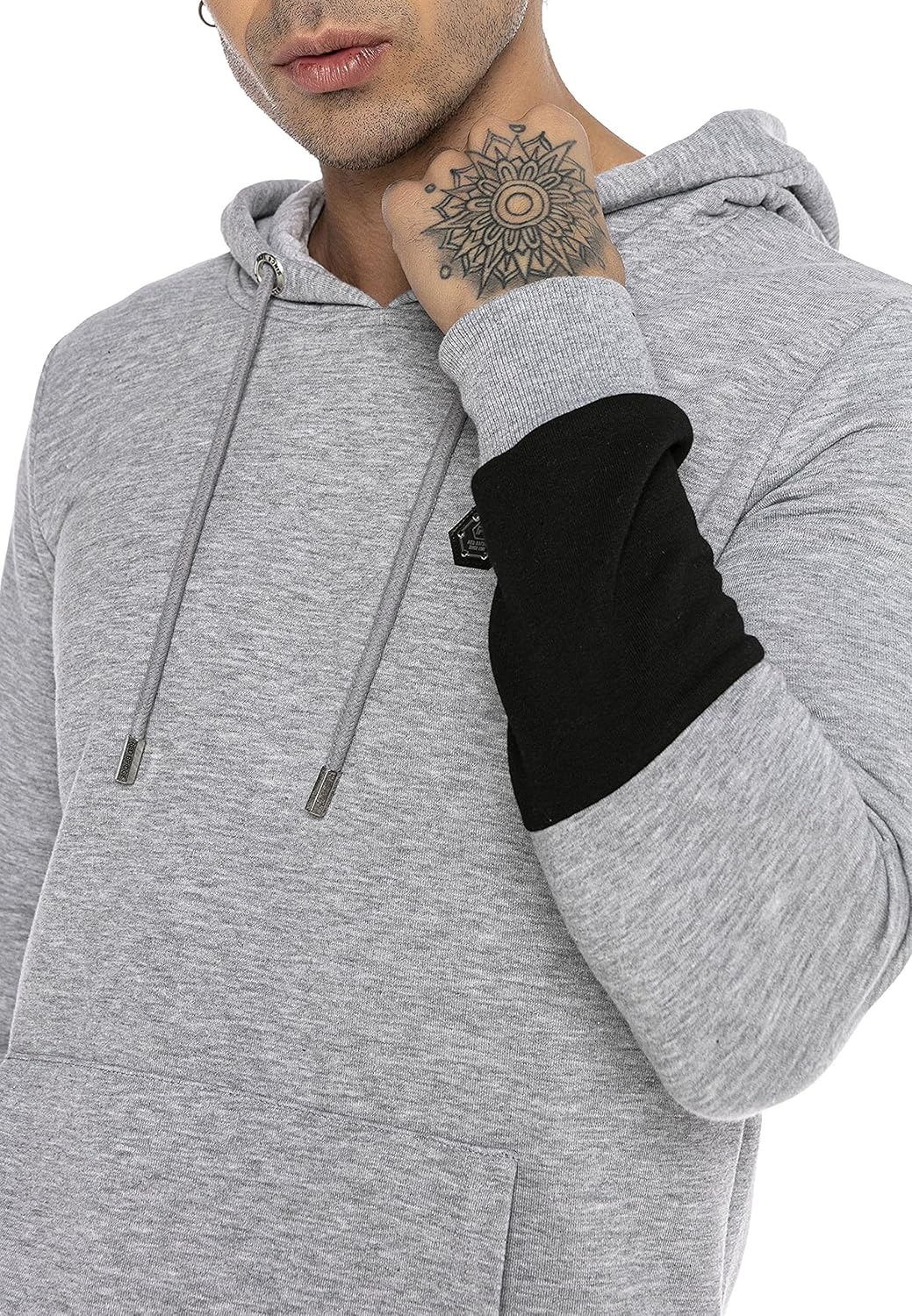 Felpa Con Cappuccio Redbridge Uomo – Maglione Hoodie Comfort, Misto Cotone, Nero - Foto 3