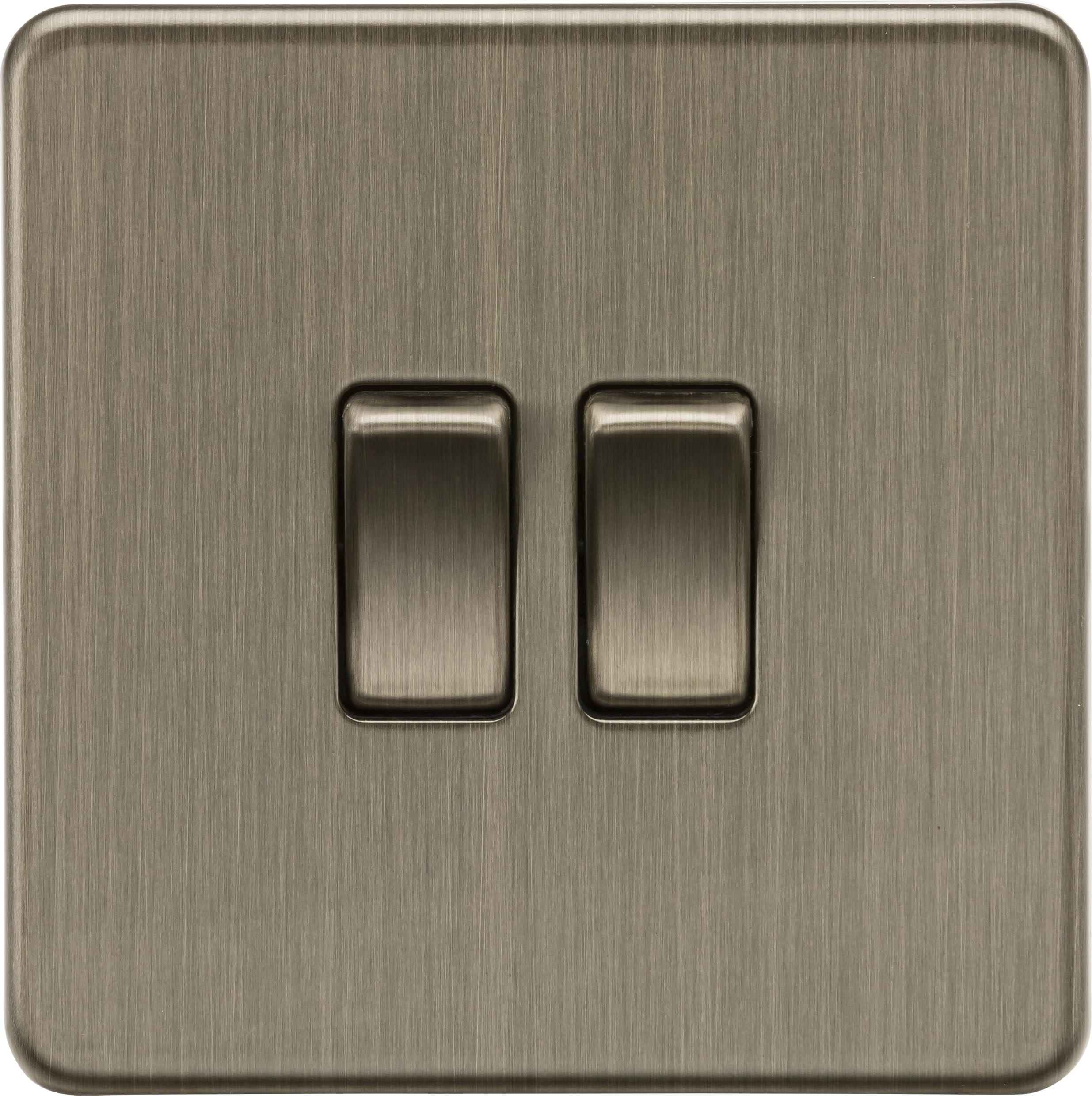 Knightsbridge 10AX 2G 2-Way Switch - Antique Brass