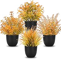 Vista 10 de Der Rose Paquete de 6 plantas artificiales para el hogar, oficina, granja, baño, decoración de estantes para interiores