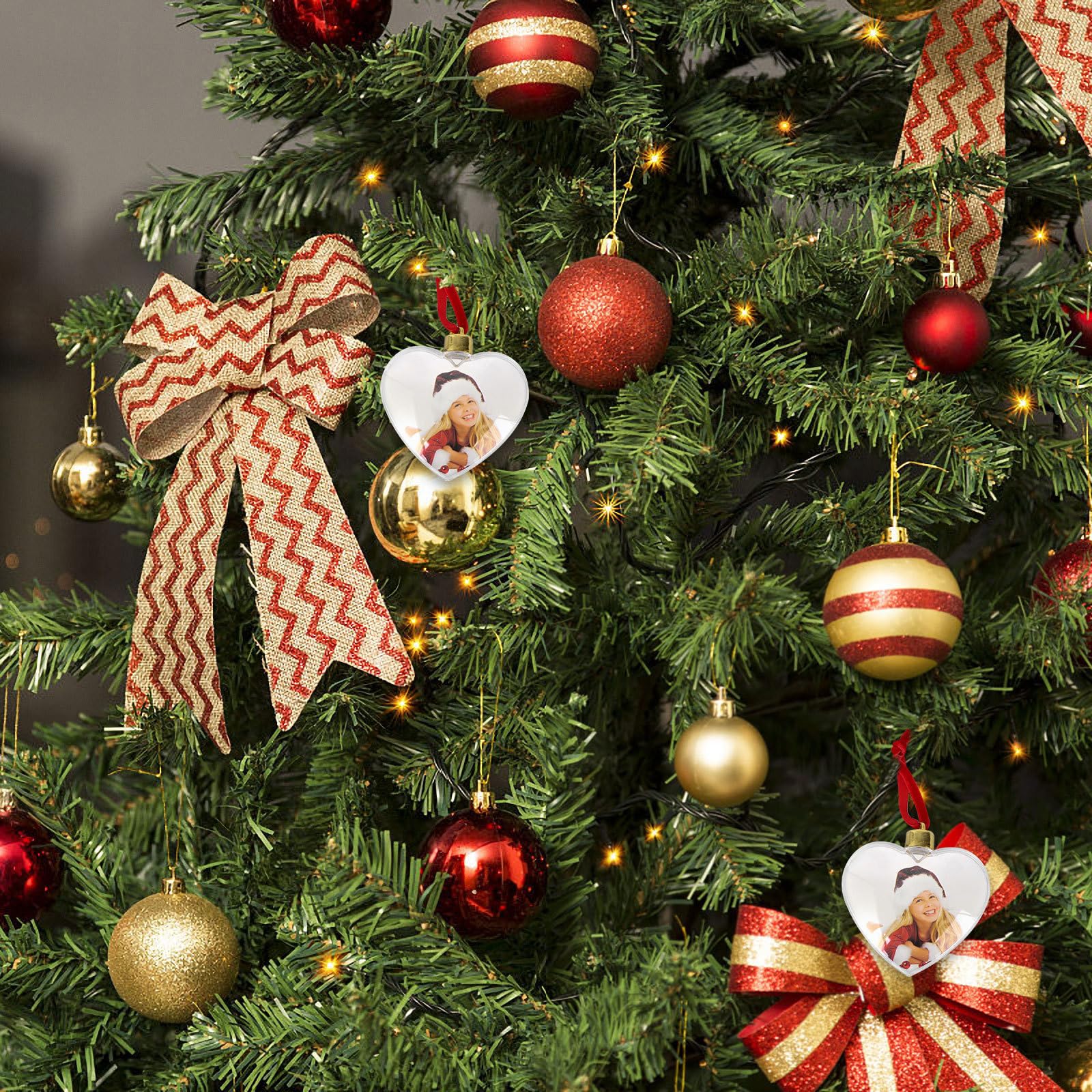 6 Pezzi Decorazioni Fotografiche Sospese in Plastica Bianco per Decorazione Casa e Feste, Ornamenti DIY a Forma di Ciondolo per Atmosfera Accogliente