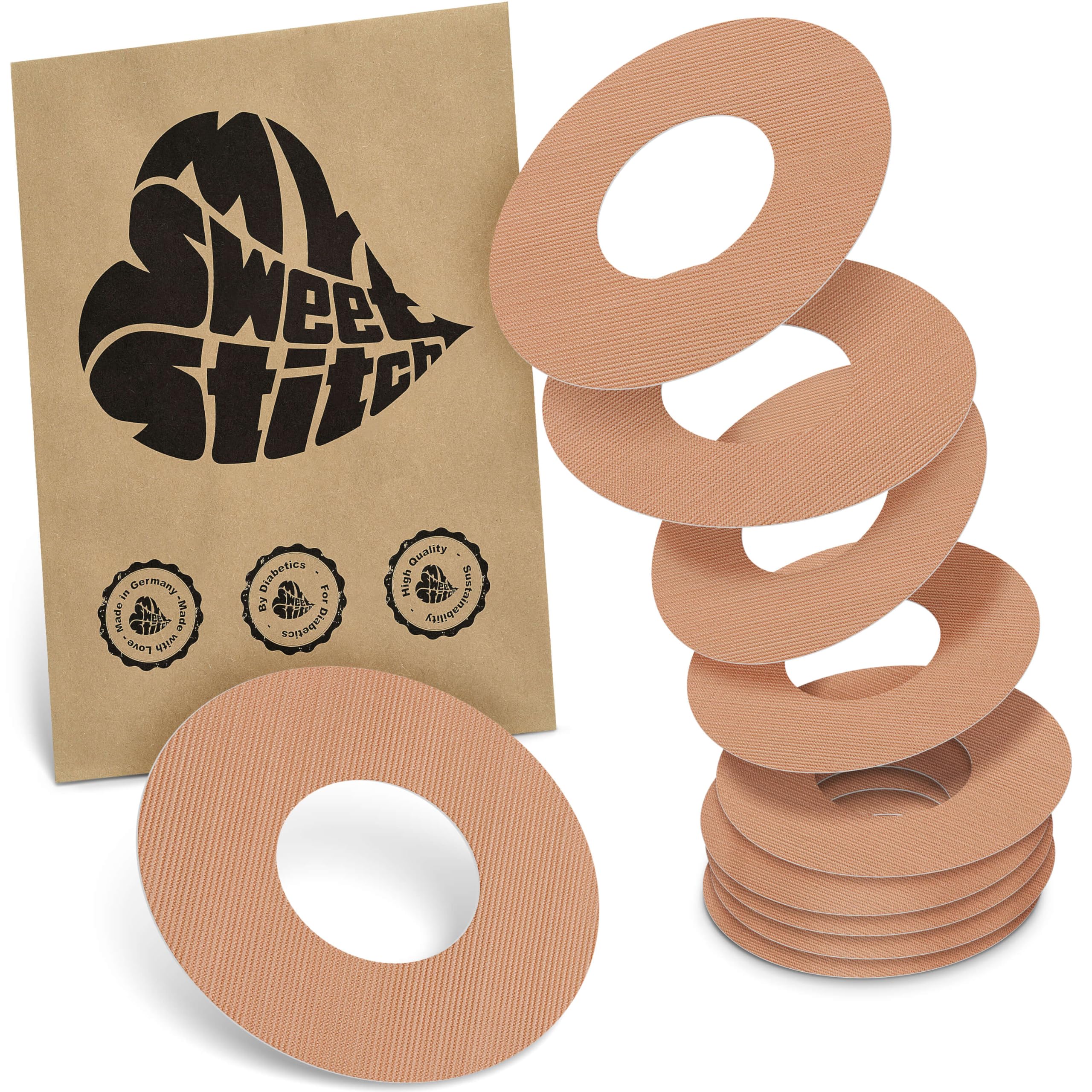 MySweetStitch - 10 x FreeStyle Libre 1 & 2 cerotti sensore, Ringpatch