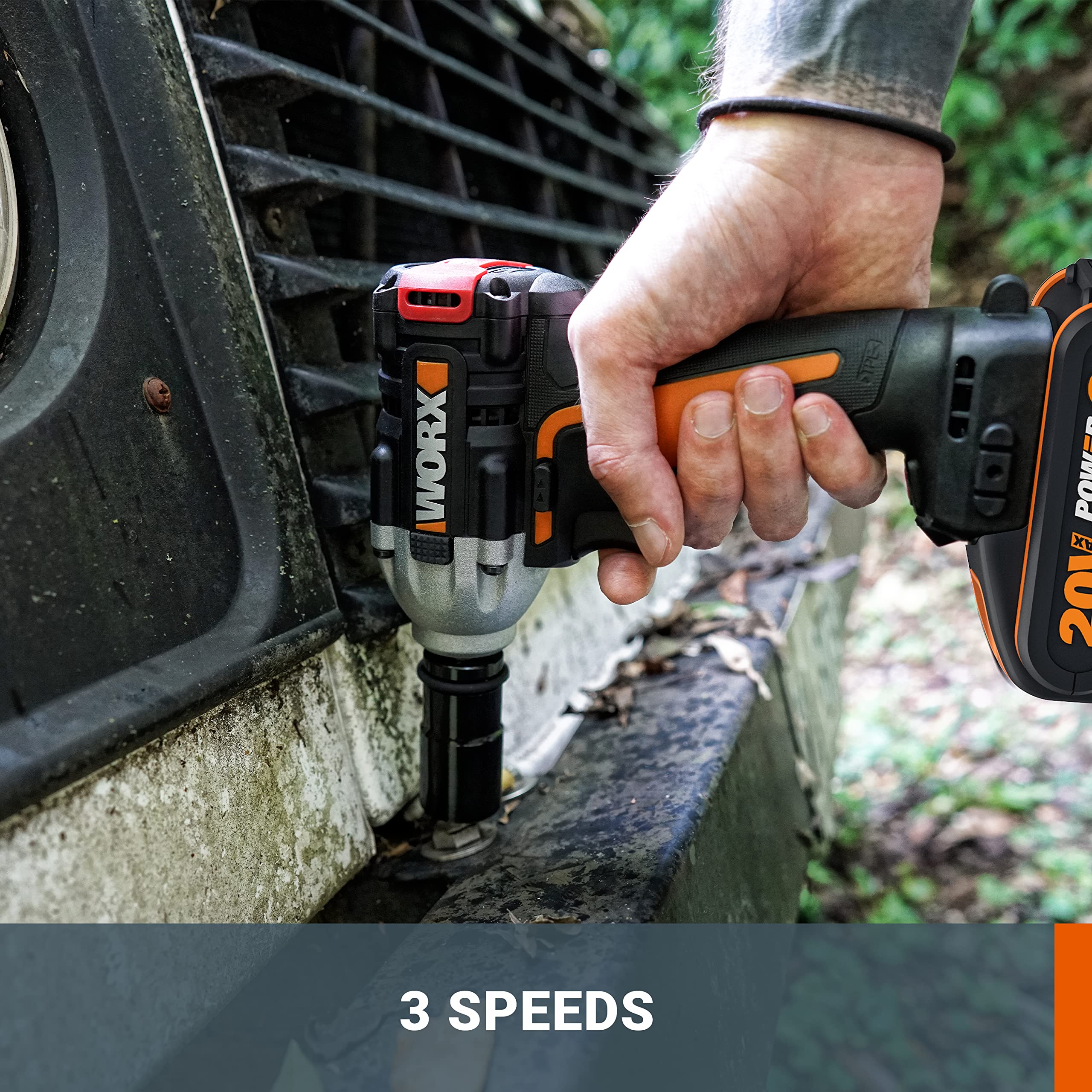 WORX WX272 NITRO avvitatore a percussione 20 V - 300 Nm, 3 vel., luce LED - vari lavori avvitamento - con batteria, caricatore