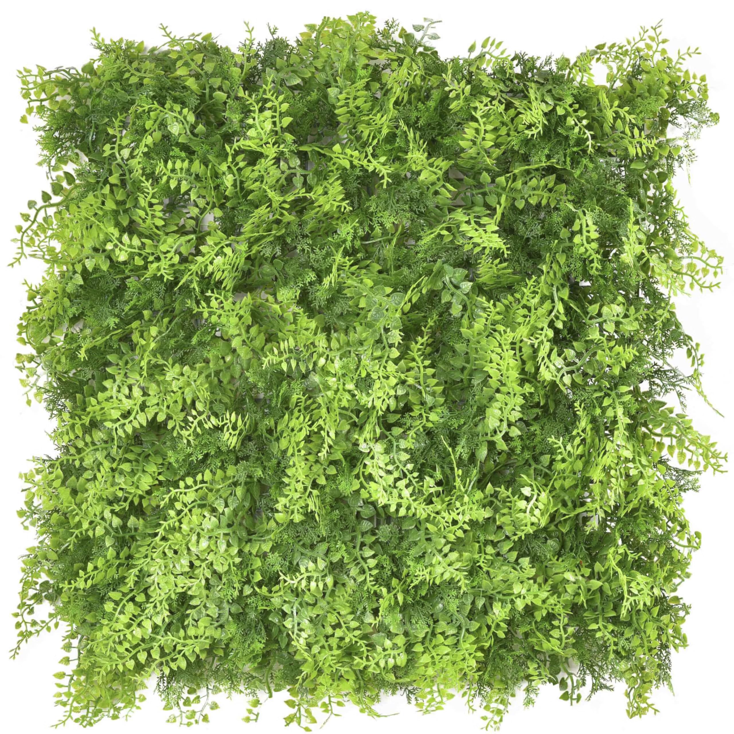 eXtreme Artificial Hedge Panels 50cm x 50cm - UV Resistant Faux Green Artificial Plant Wall Panels, Dense Privacy Garden Screening for Fence, Balcony, Indoor & Outdoor Décor, Fern