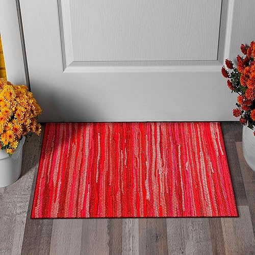 Savi Home Chindi Rugs 20x32, alfombra de baño Chindi, alfombra de cocina, alfombras de trapo, lavables, alfombras tonales, alfombras rectangulares