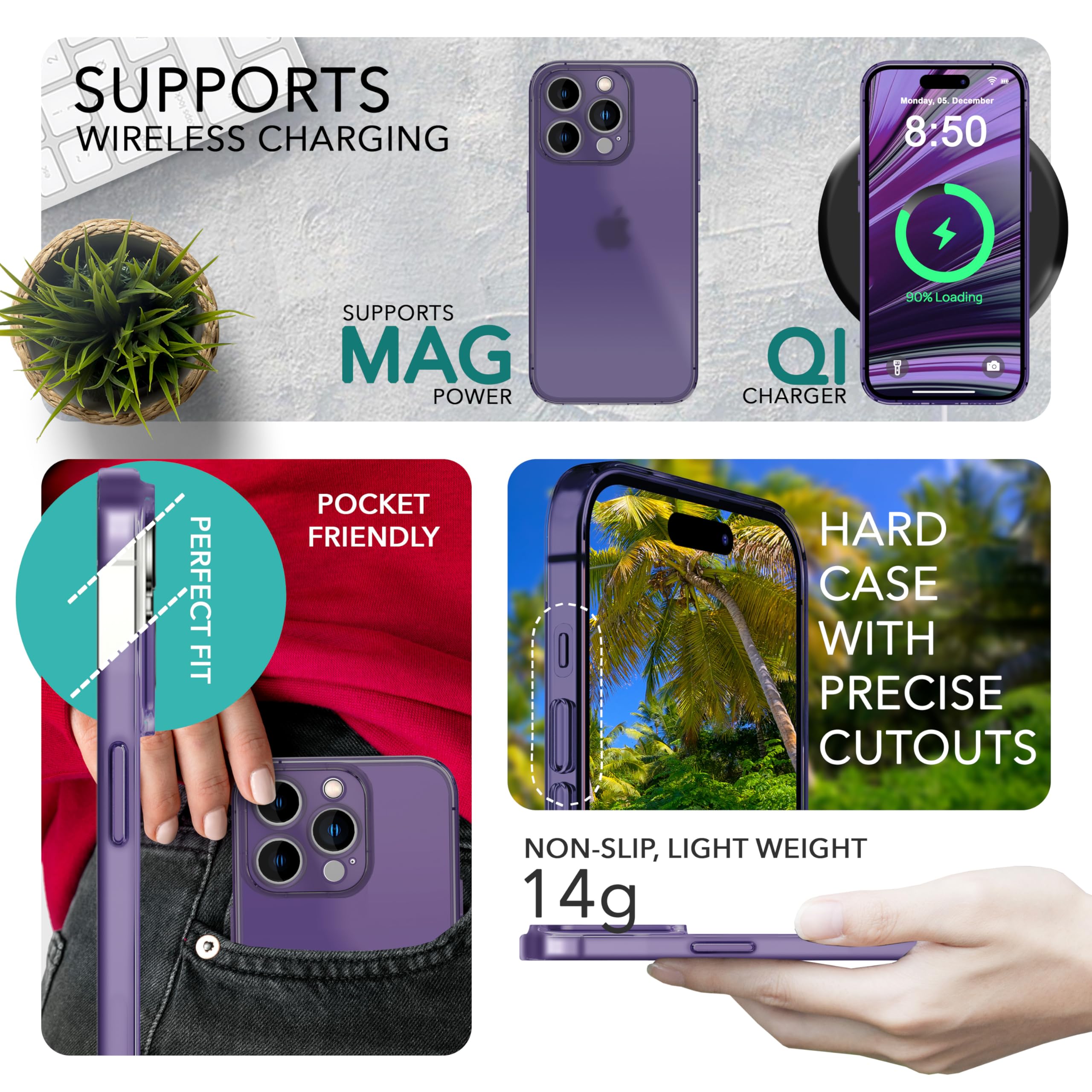 Best iPhone 14 Pro Silicone Case - Built-in Camera Cover