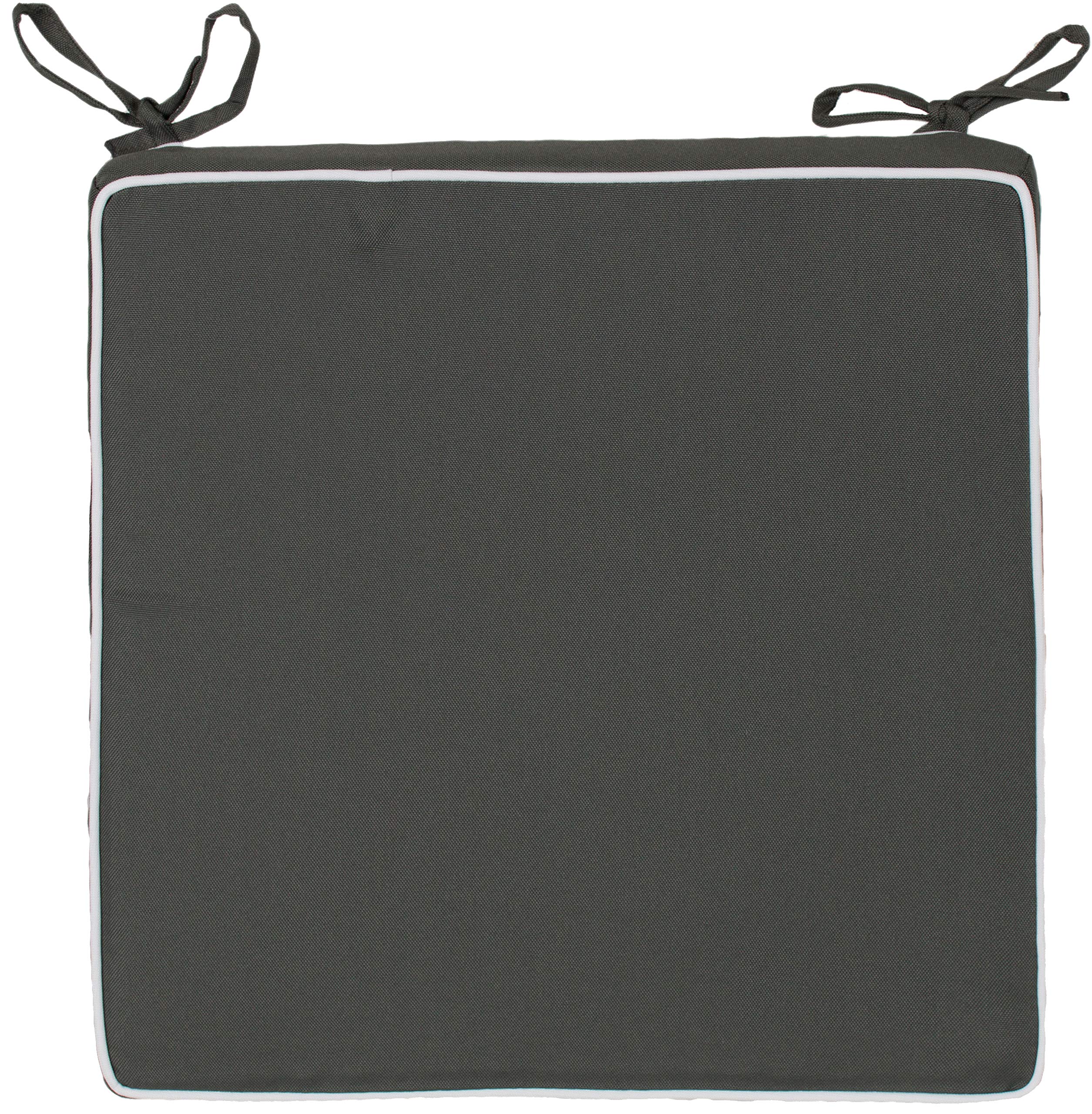 Brandsseller Set 4 Cuscini per Sedia 40x40x4 cm Idrorepellenti Antimacchia Antracite
