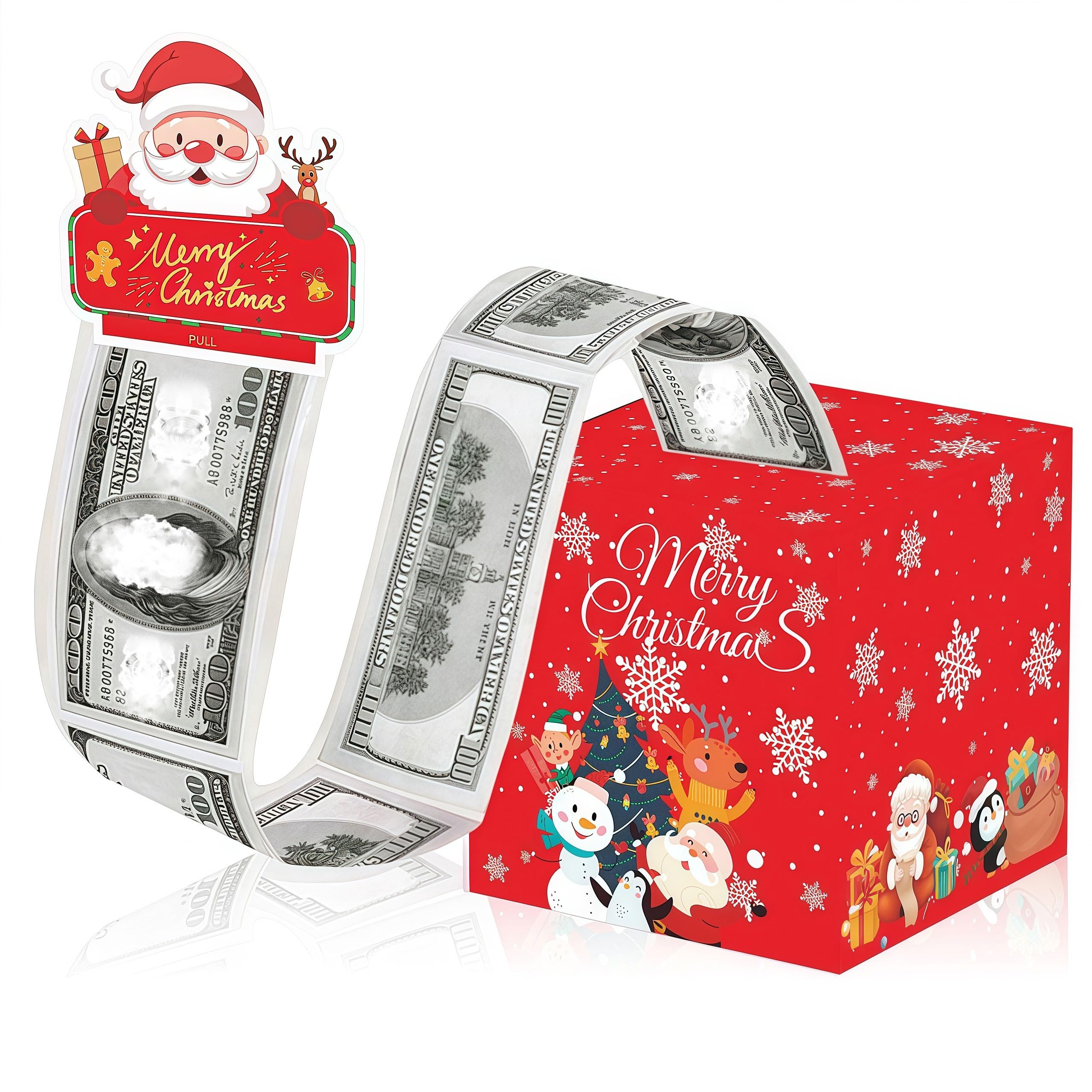 Yupdfgb Women's Christmas Money Pull Box, Pull Pouch For Adult, Xmas Money Box For Cash, Novelty Xmas Cash Drawer With 50P Bags For Wife Mother Friends