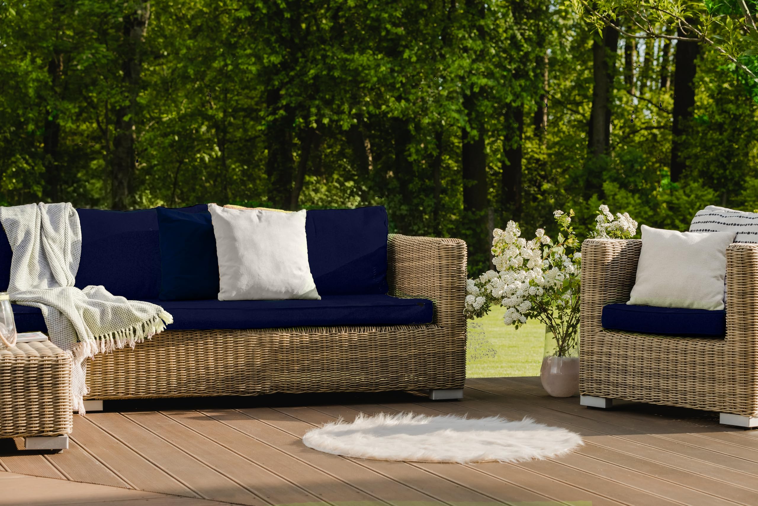 Tectake Salottino In Rattan 6 Poltrone E 1 Tavolo Piu` Pratico