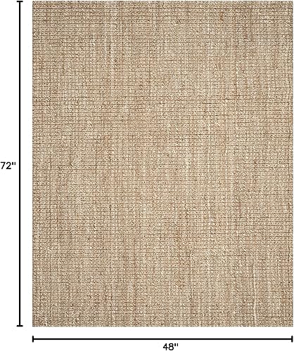 Miniatura 2 de SAFAVIEH Natural Fiber Collection - Alfombra decorativa de 4 x 6 pies, natural, hecho a mano, ideal para zonas de alto tráfico en entrada, sala de