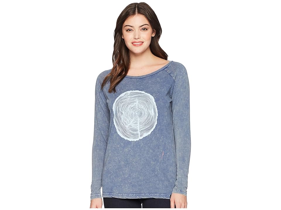 

tentree Future Villa T-Shirt (True Navy Mineral) Women's Clothing, Blue