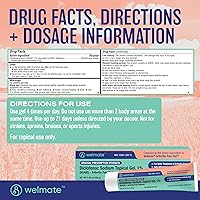 Vista 4 de WELMATE - Gel tópico de diclofenaco sódico 1% (5.29 oz) - Alivio del dolor de artritis y ayuda para la movilidad - Crema para aliviar el dolor/gel