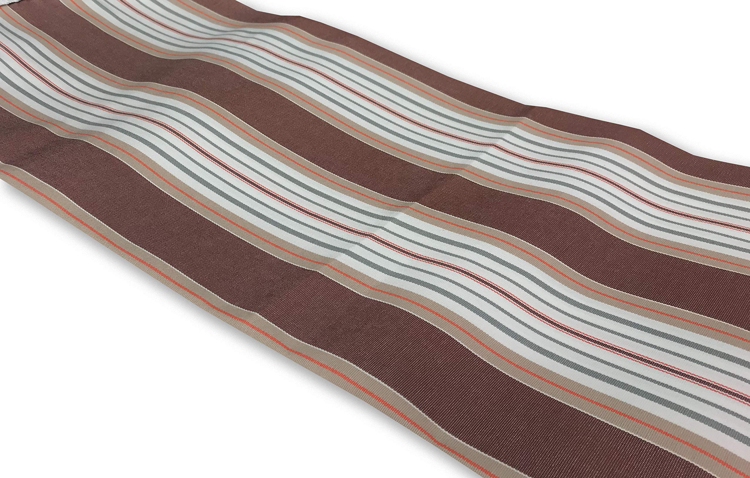 Tex Family Sonnensegel Gestreift – Braun, 140x300 Cm, Acryl, Mit Ösen & Haken