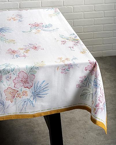 Miniatura 7 de Maison d' Hermine Mantel rectangular 100% algodón de 60 x 90 pulgadas, reutilizable, decorativo para comedor, granja, hogar, fiesta, fiesta y boda,