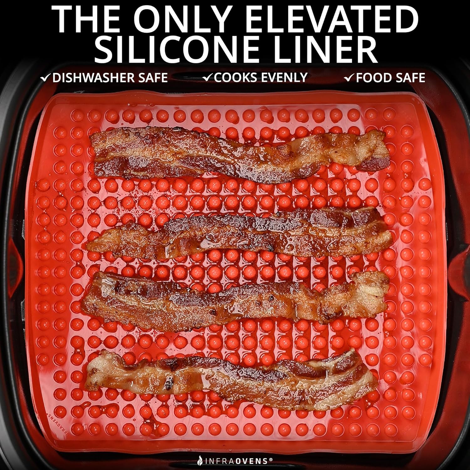 Air Fryer Reusable Liner Accessories for Ninja Foodi Grill 5-in-1 AG301, 4qt Ninja Foodi Accessories, Heat Resistant Liners, Food Safe, Easy Clean Silicone Mat by INFRAOVENS