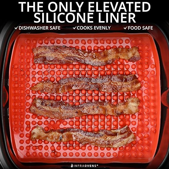 Air Fryer Reusable Liner Accessories for Ninja Foodi Grill 5-in-1 AG301, 4qt Ninja Foodi Accessories, Heat Resistant Liners, Food Safe, Easy Clean Silicone Mat by INFRAOVENS