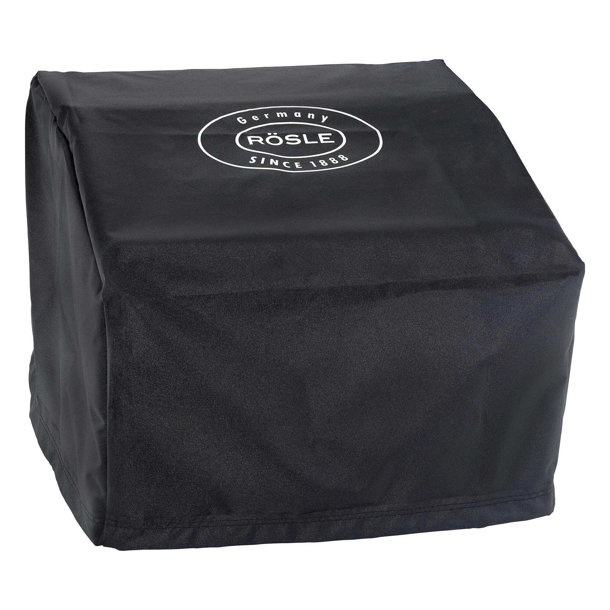 RÖSLE Abdeckhaube BBQ-Portable Videro E2-P, G2-P, Hochwertige Schützhülle aus 100% Polyester mit PU-Beschichtung, praktischer Reißverschluss, wetterfeste Abdeckung, Schwarz