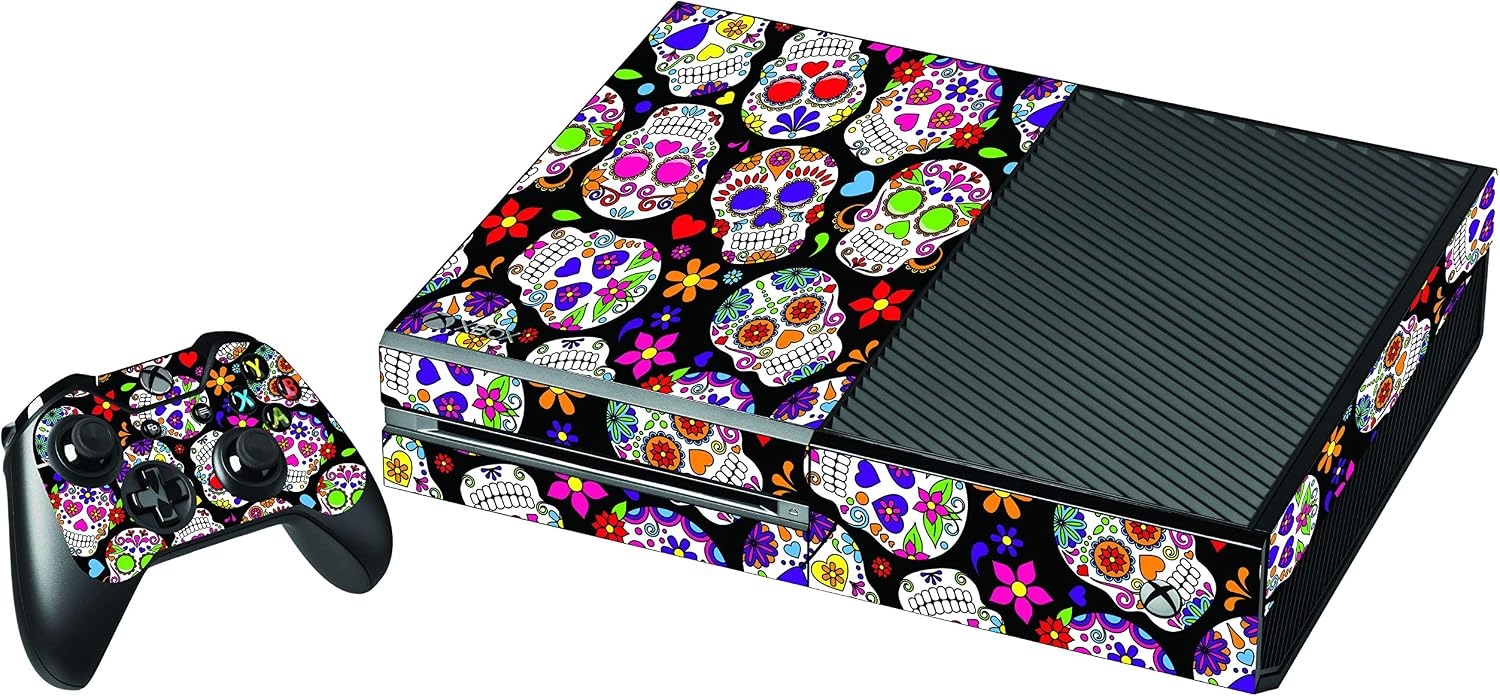 LidStyles Vinyl Protection Skin Kit Decal Sticker Compatible with Microsoft Xbox One Original Console (Black Carbon Fiber)