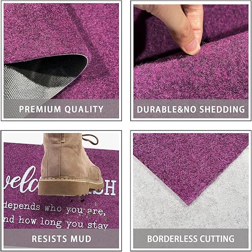 Miniatura 4 de JJUUYOU Tapetes Grandes de Bienvenida Tapete para Puerta Principal Divertidos Tapetes Welcome-ish Tapetes para Puertas Interiores Exteriores Tapetes