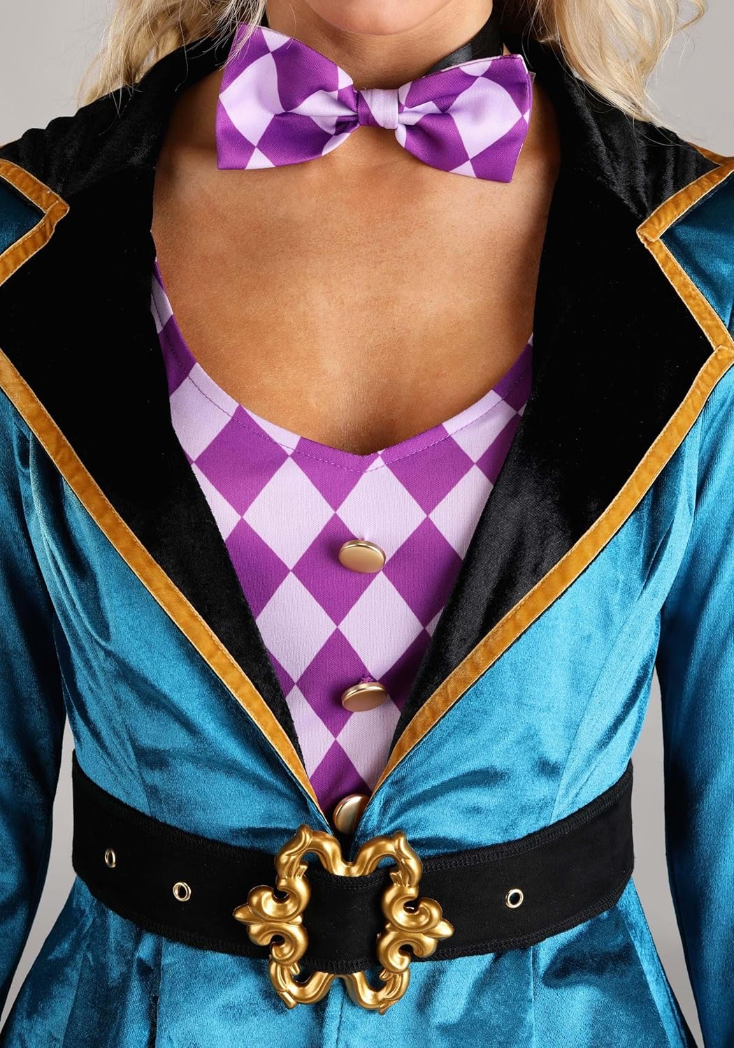 Mad Hatter Costume for Women - Adult Mad Hatter Wonderland Dress, Hat & Bowtie - Officially Licensed - Image 7