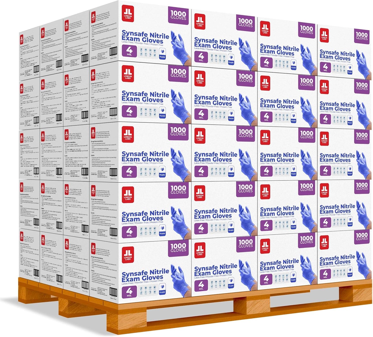 Synsafe 4 Mil - Purple Nitrile Exam Gloves –Disposable Latex Free & Powder Free – Extra Strong, Rubber Gloves