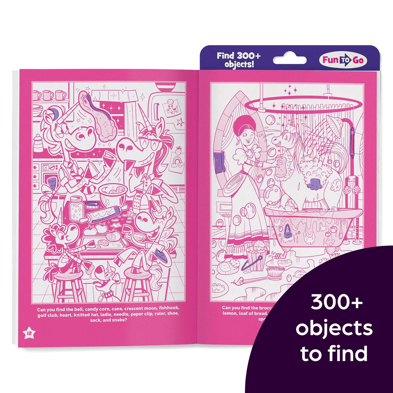 Unicorn Sparkle Hidden Pictures Puzzles: Find Over 300 Hidden Objects in this Unicorn-Themed Seek and Find Book for Kids 6 and Up (Highlights Fun to Go) image 5