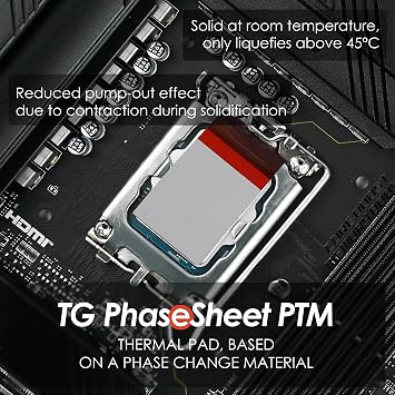 Thermal Grizzly - PhaseSheet PTM (50x40mm)- High Performance Thermal pad with Phase Change Material | Durable, not electrically Conductive | for CPU, GPU & Electronics Cooling