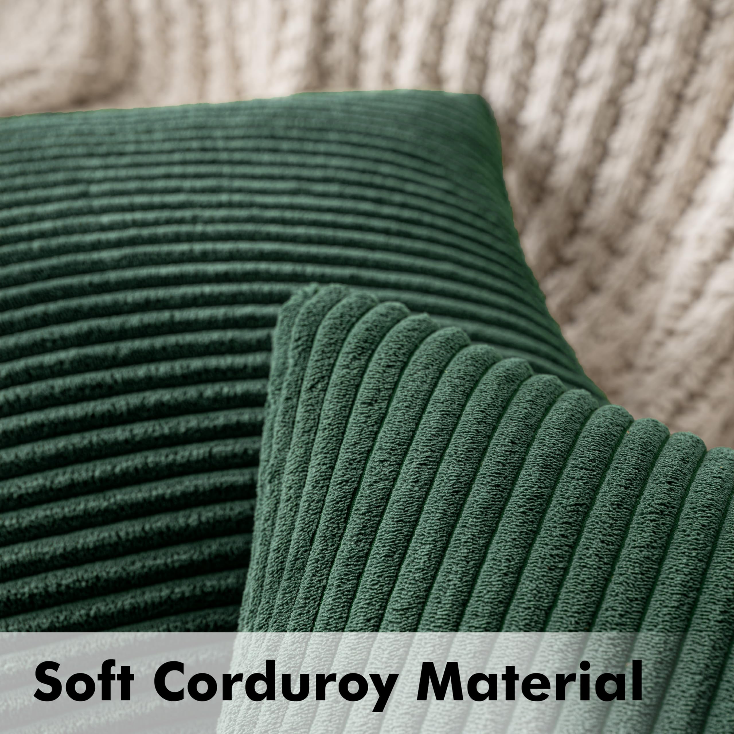 FDTERN Lot De 2 Boho Housse De Coussin 65x65 Bleu,à Motif Croisé Decoration Housses De Coussin En Velours Côtelé,Douillet Taie D'oreiller Housse Coussin Moderne Pour Canapé Chambre Chaise Lit