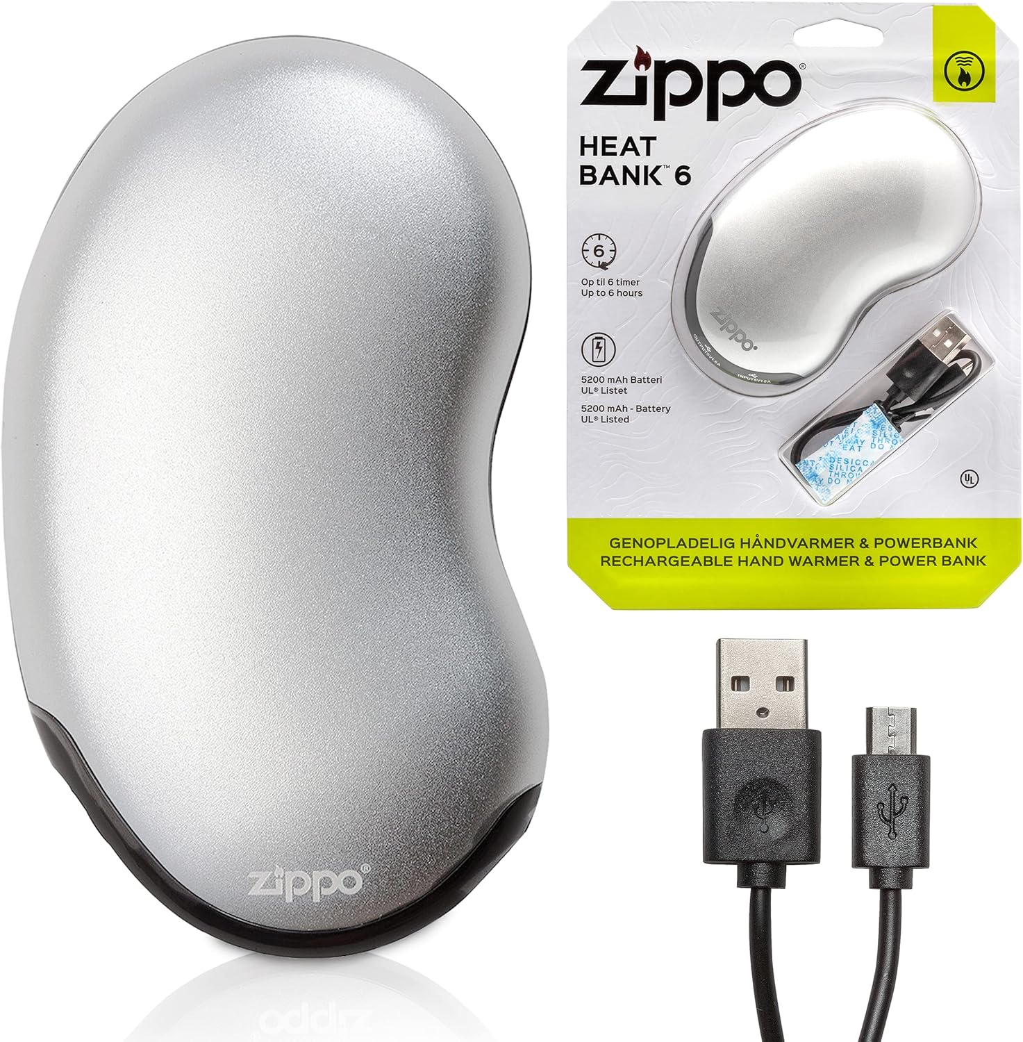 Zippo Heatbank 6 Rechargeable Lithium Fer Chauffe Main avec Puissance