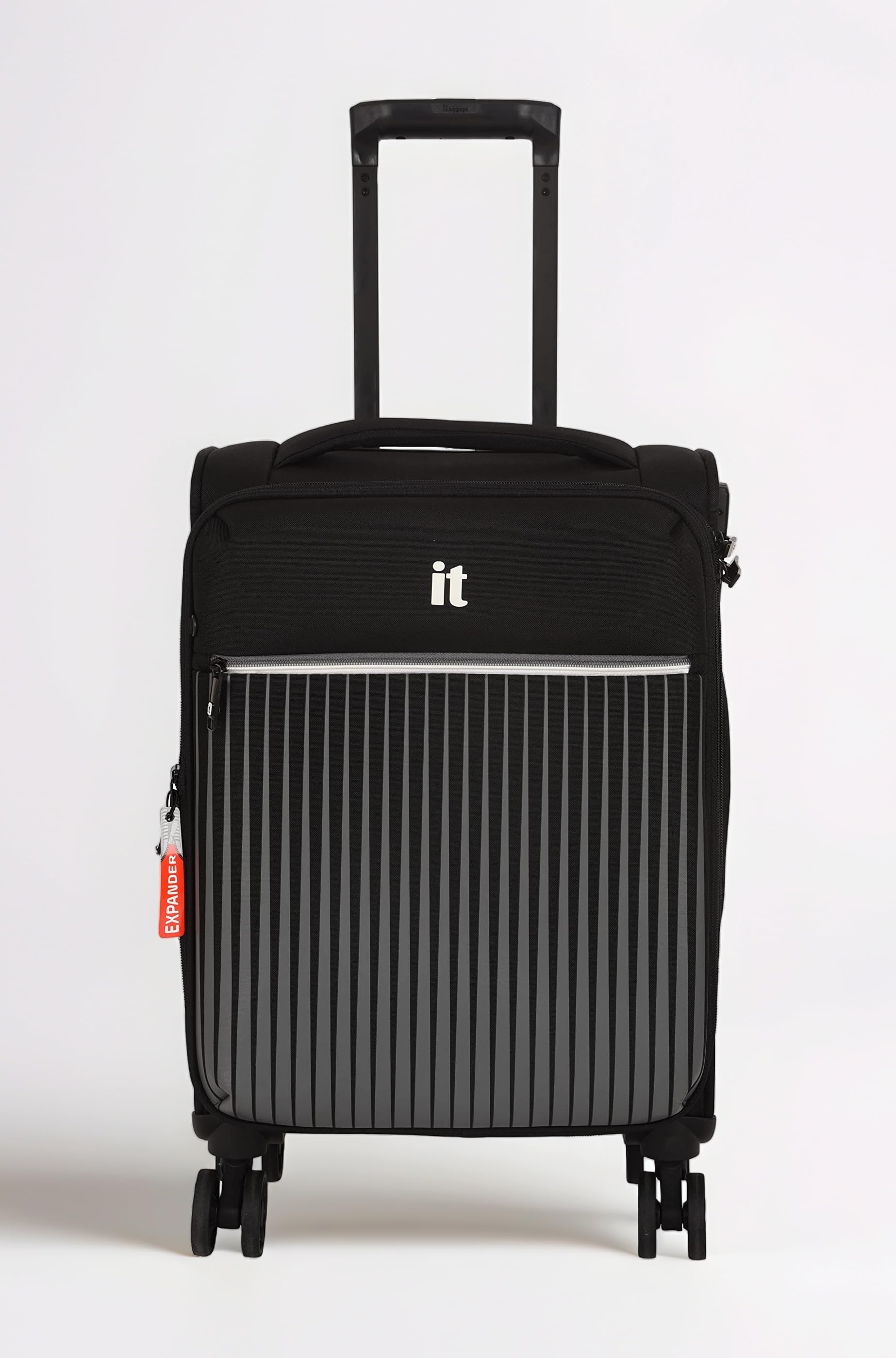 it luggage The Lite Expandable Softsided with TSA Lock 8 Wheel Trolley Bag (Black, 20)