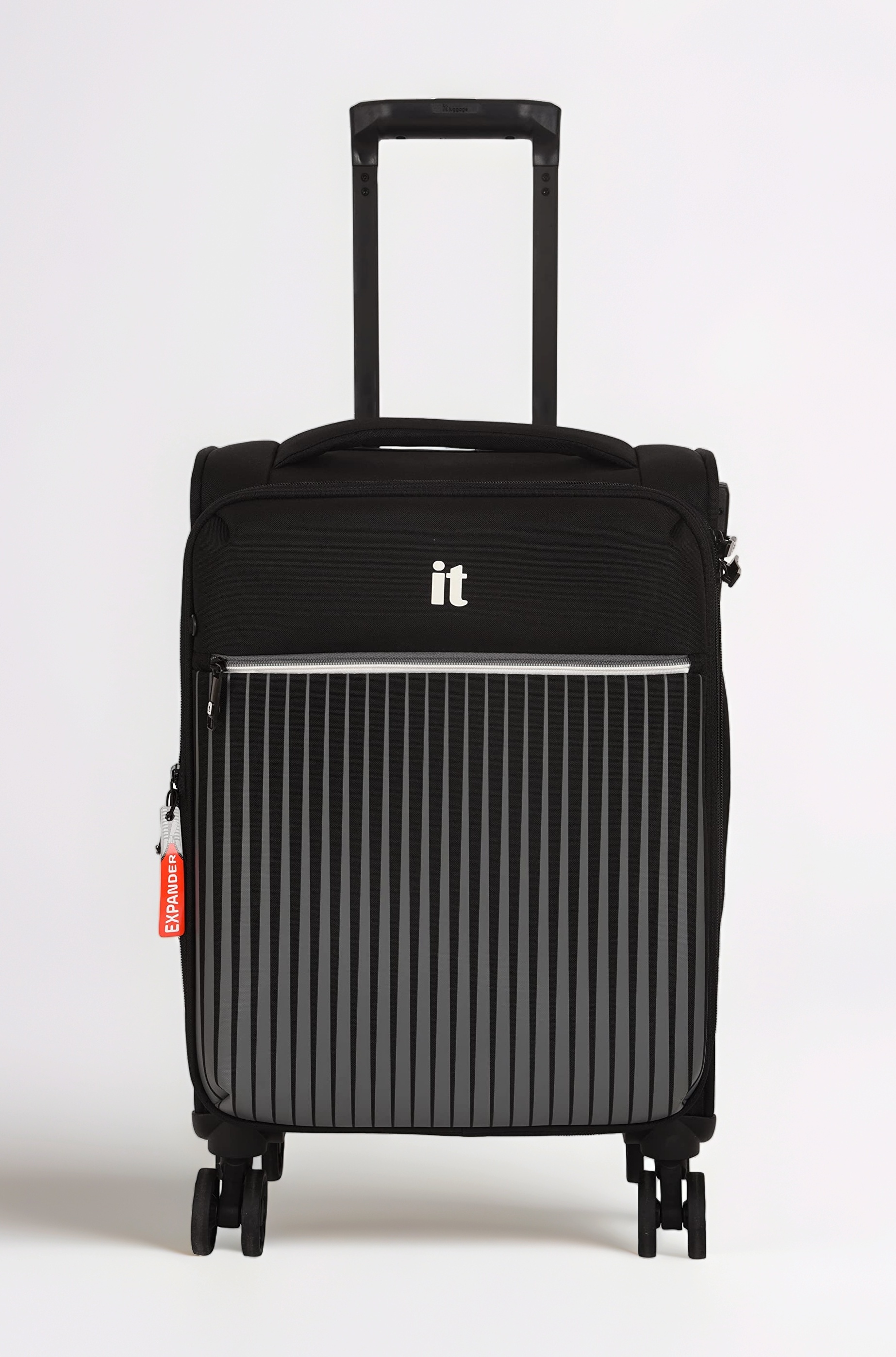 it luggage The Lite Expandable Softsided with TSA Lock 8 Wheel Trolley Bag (Black, 20)