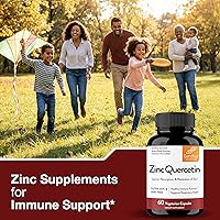 Vista 7 de Sandhu's Zinc Quercetin 60 cápsulas vegetarianas (paquete de 1) Suplementos de zinc de alta absorción para inmunidad y alergia estacional Apoyo