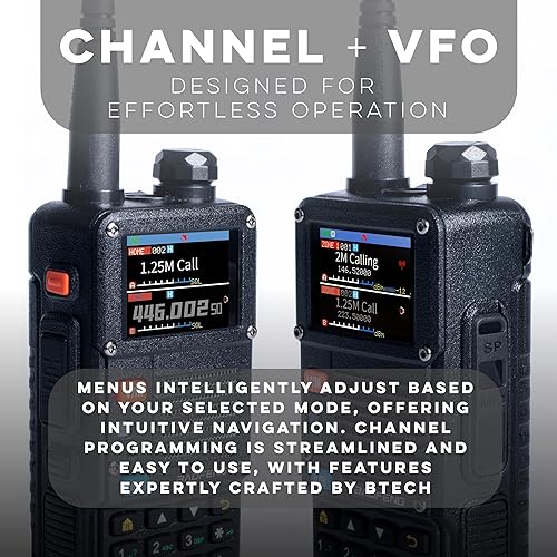 Miniatura 5 de BAOFENG BF-F8HP PRO 10 W Tri-Band Two-Way Radio – UV-5R 7th Gen, 1000 Channels, GPS & NOAA Weather, Aviation/VHF/UHF/1.25 m Scanner, IP54 Rugged,