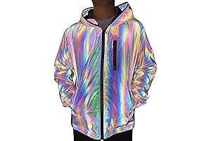 Hooded Rainbow Reflective Jacket