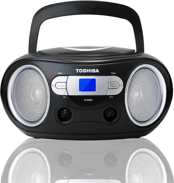 Toshiba TYCRS9 Portable CD Boombox with AM/FM Stereo and Aux Input