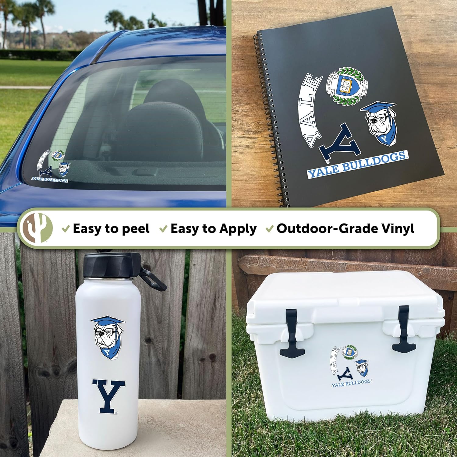 Desert Cactus Yale University Sticker Bulldogs Sticker Vinyl Decals Laptop Water Bottle Car Scrapbook Sheet T2 (Type 2-9) - Image 5
