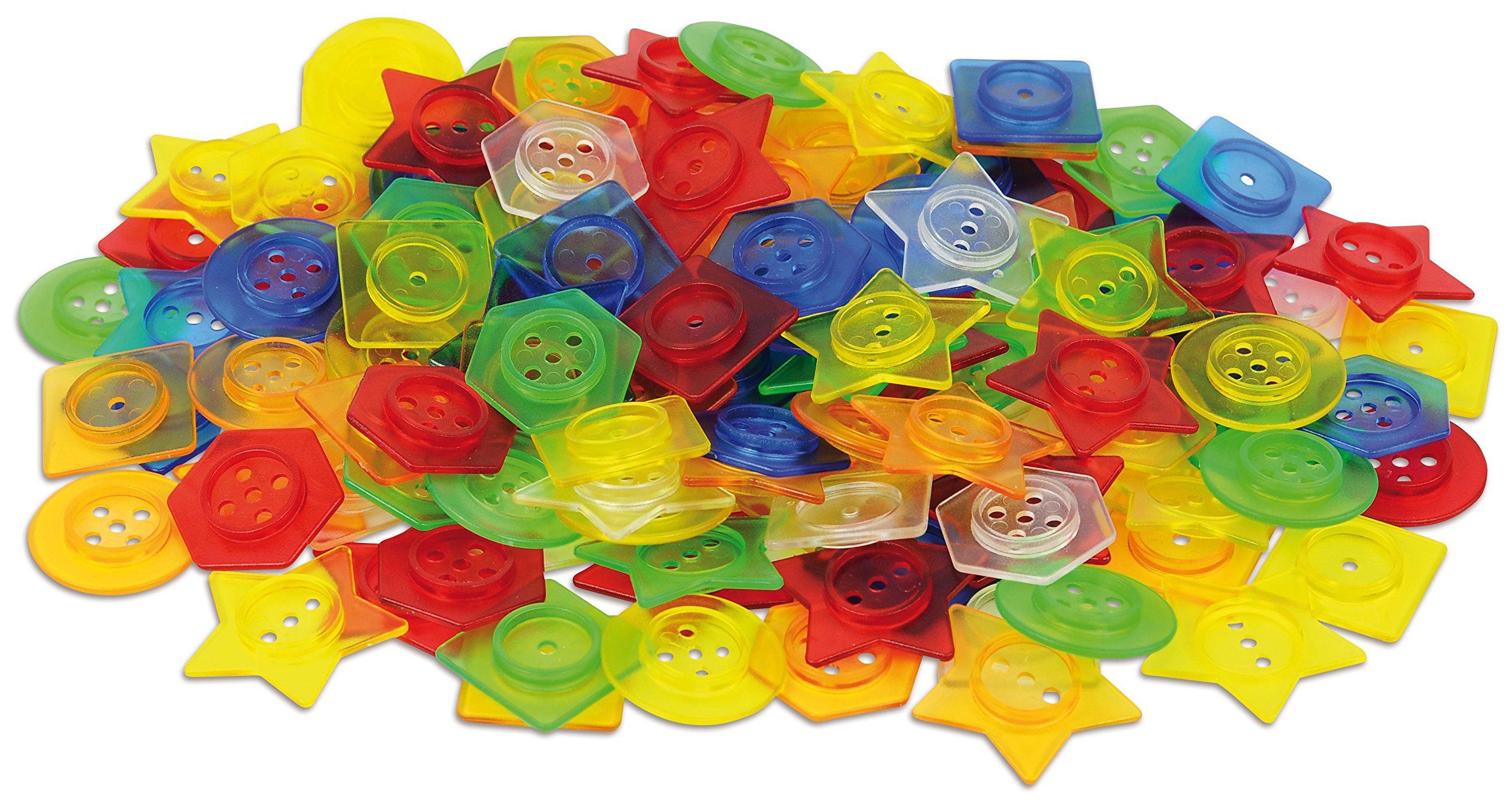 Learning Advantage TickiT 9240 Stackable Translucent Buttons, (Pack of 144)