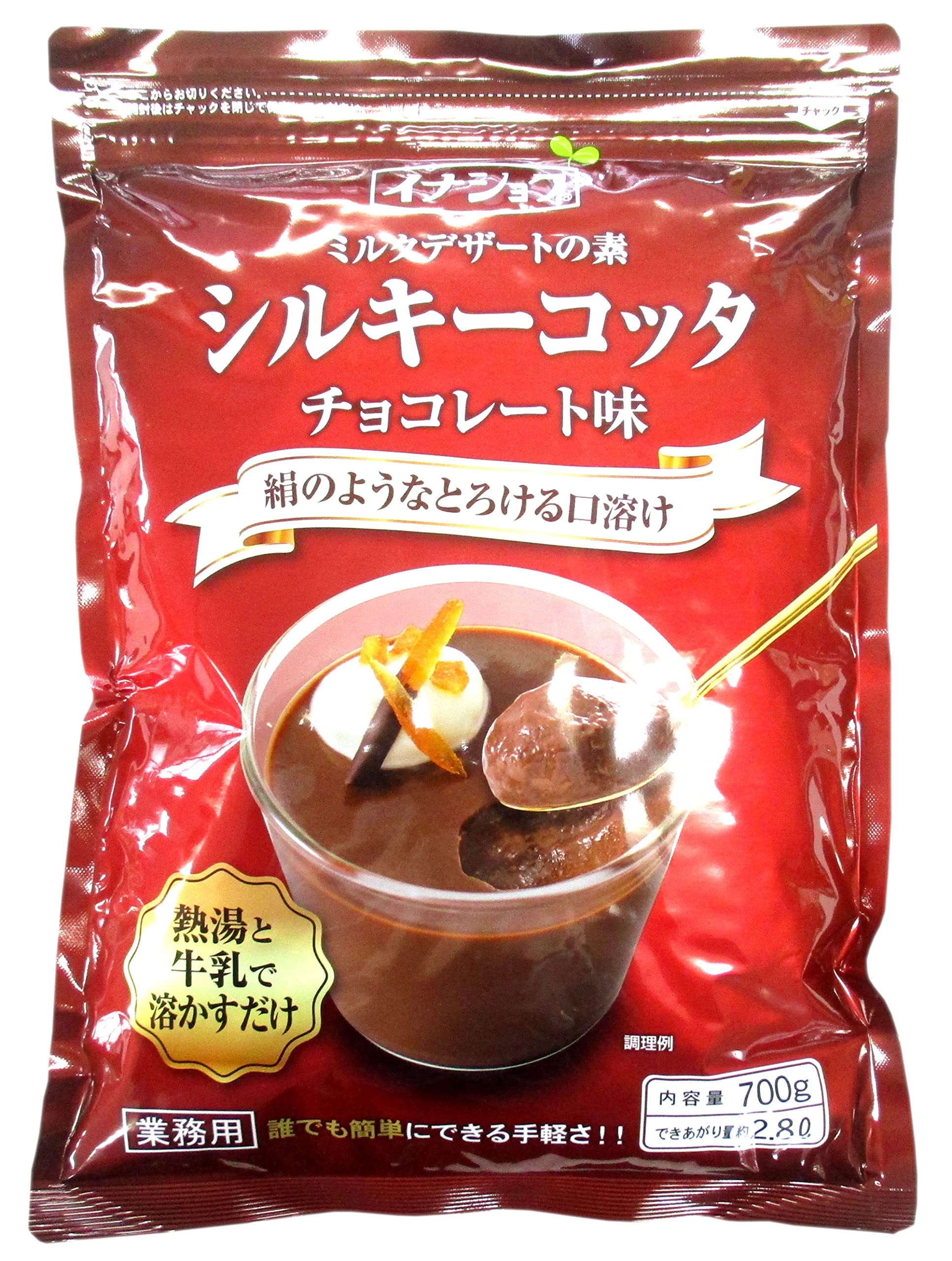 ※ERI【イナショク】シルキーコッタ チョコ味　6袋 【かんてんぱぱ】 Amazon.co.jp: イナショク シルキーコッタ チョコレート 700g 伊那食品