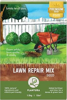 Plantura Lawn Repair Mix, 1.5kg, 10m2 Coverage, Premium Lawn Seed