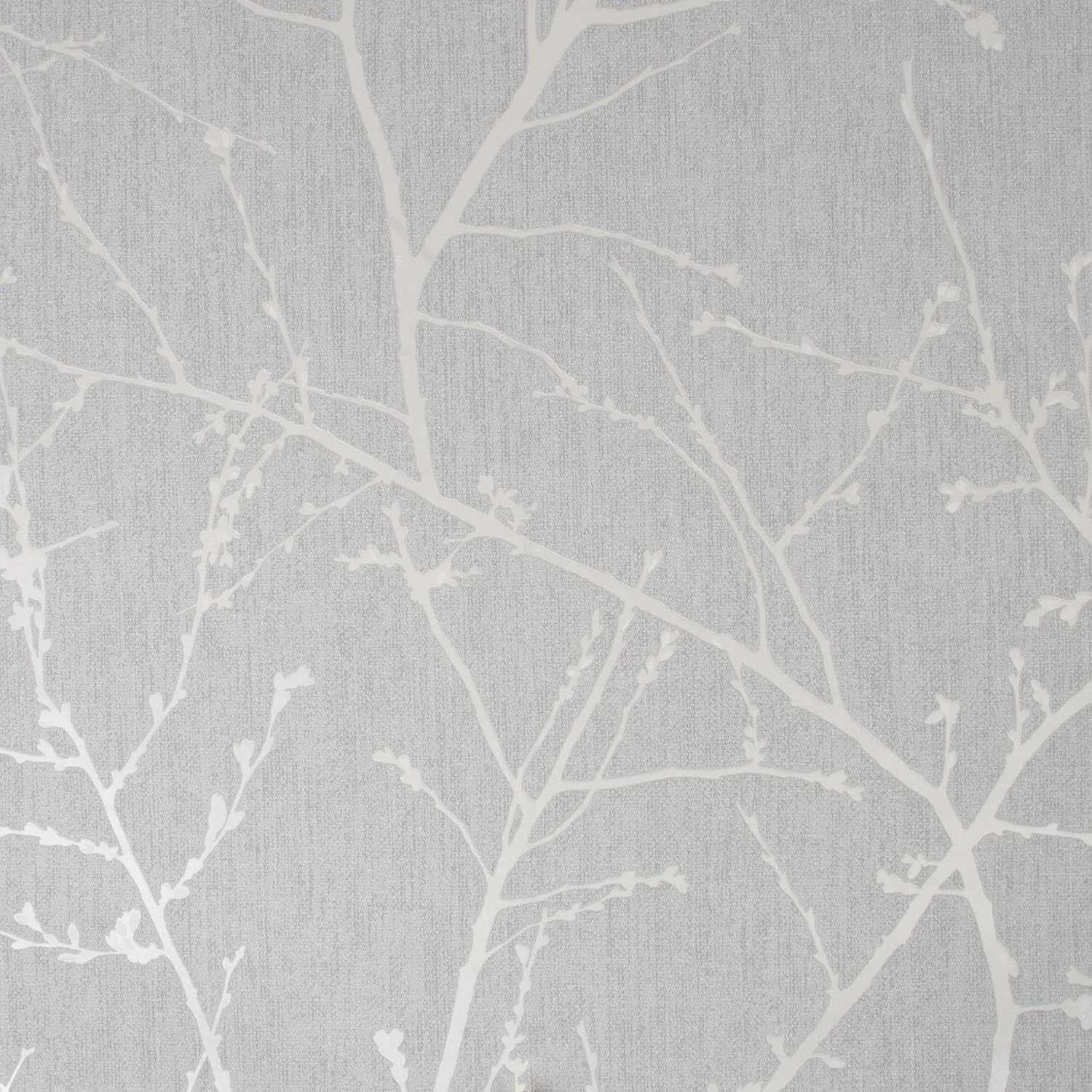 Superfresco Easy Innocence Branch Grey Metallic Wallpaper Paste The