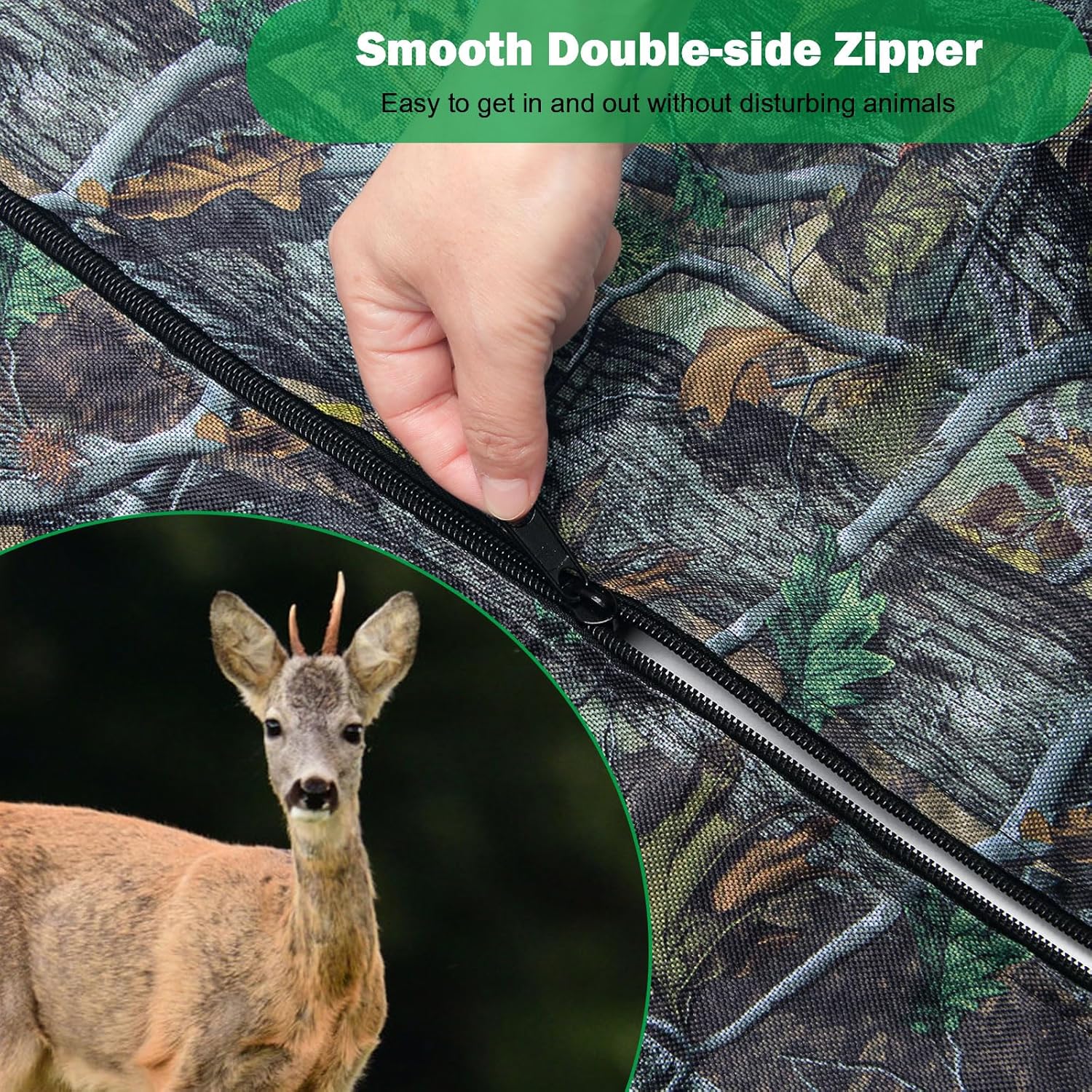 Deer Hunting Tree Stand Blind Cover, 93" x 35" Hunting Treestand Camo Blind Cover with 2 Pocket for Elevated - Image 6