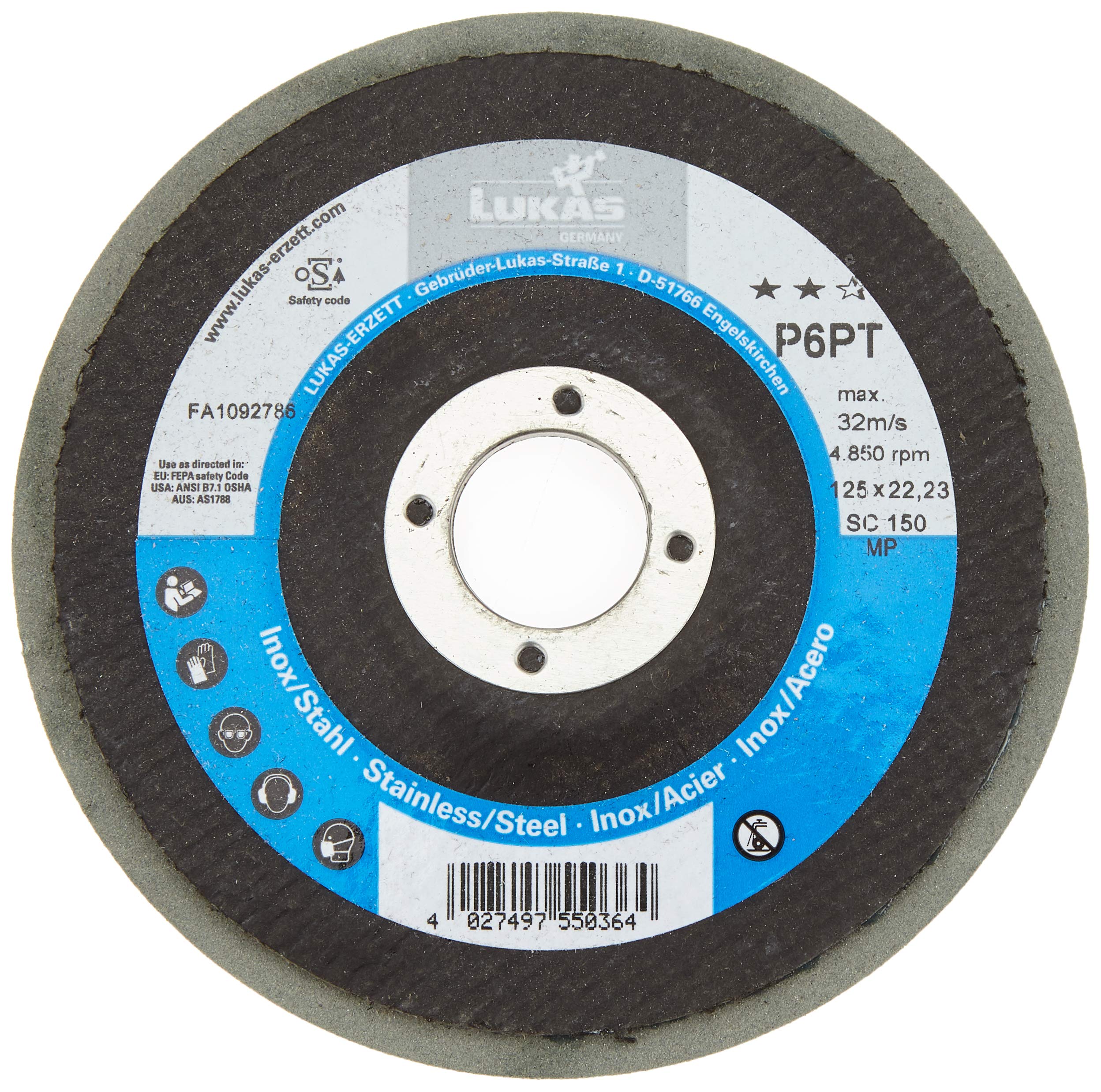 LUKAS A6700023 Lot de 4 assiettes plates 125 mm