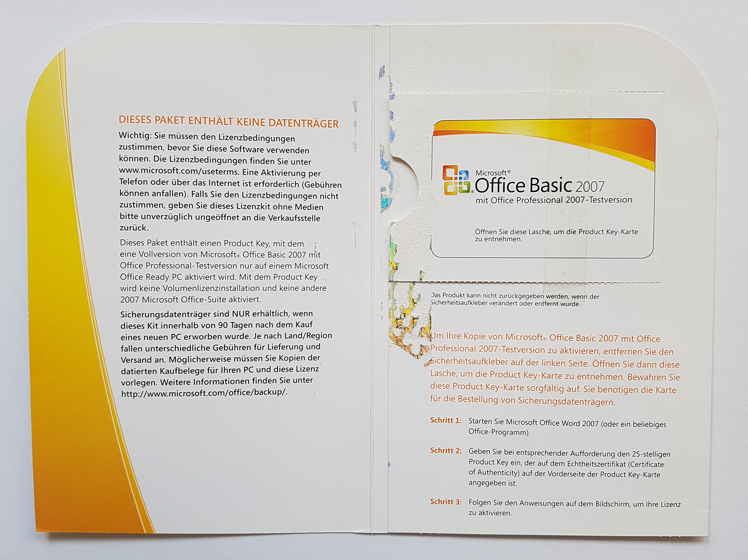 Microsoft Office Basic 2007 (Lizenz-Key)
