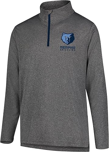 Miniatura 12 de Ultra Game Mens NBA Official Quarter Zip Long Sleeve Pullover T-Shirt Color del equipo,Gris Caliente Carbón,Negro,https://www.amazon.com/dp/undefined