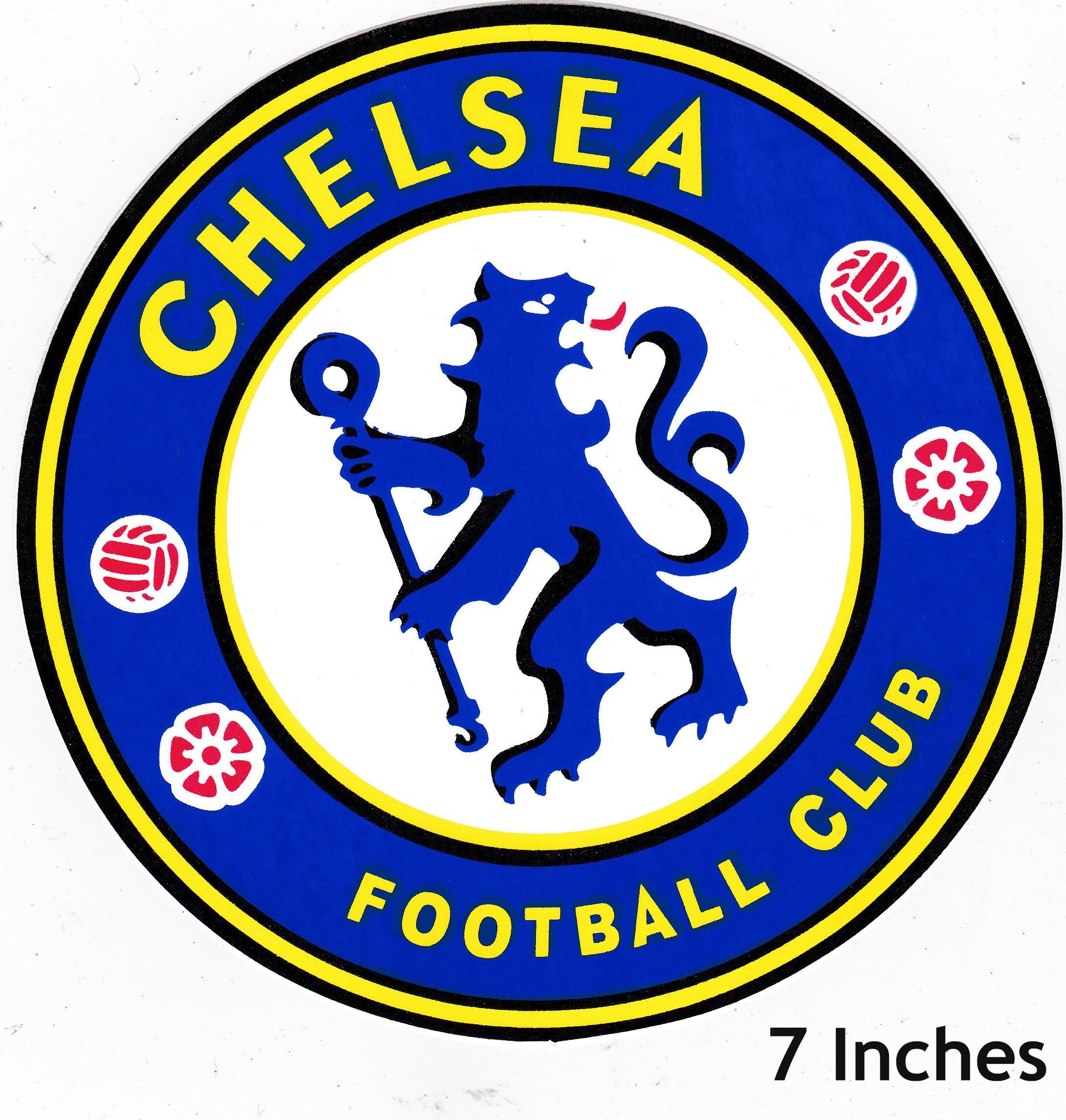 [BIG STICKER] CHELSEA FC Home Football Club Soccer Team Sports : Wall Window Room Decoration Luggage Suitcase Skate Board Case Covers Car & Bumper Vinyl Die-Cut Adhesive Decal 7 Inches