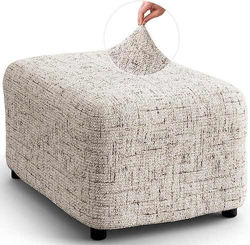 PAULATO BY GA.I.CO. Funda otomana - Sofá taburete elástico - Protector de puf para mascotas y niños - Funda otomana suave - Fundas duraderas para