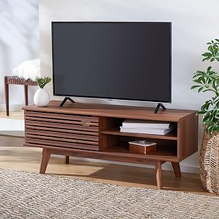Safavieh Home Collection Aurelio Walnut 2-Shelf Media (50-inch Flat Screen) TV Stand